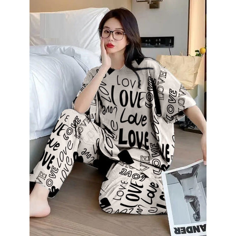 All Over Love Printed The Ultimate Dream Wear Sleep Suit