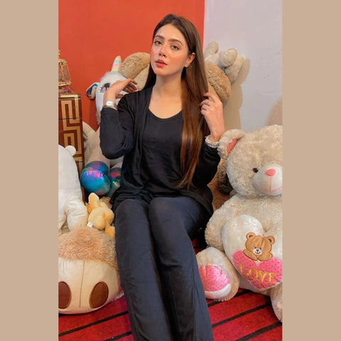 Black 3 Piece Night suit