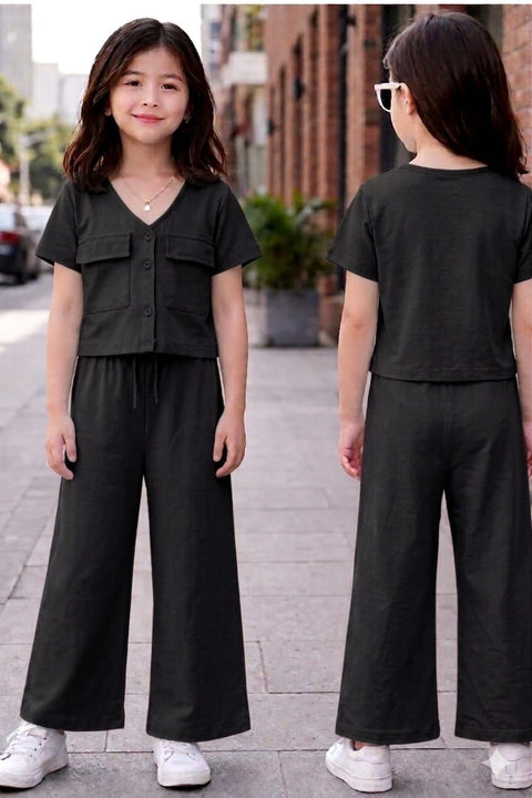 Girls Button Co-Ord Set