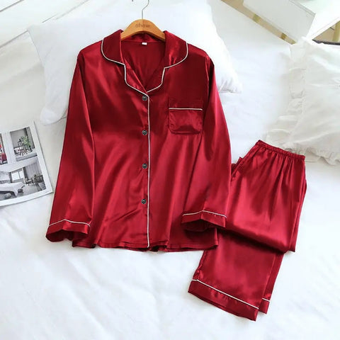 Women’s Luxury Silk Night Suit – Soft & Comfortable Nightwear