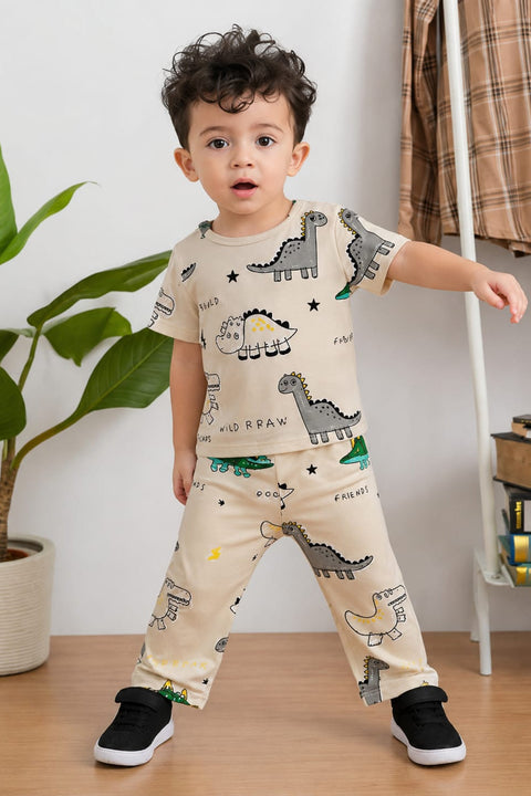 Multi Dino Printed Kids Suit
